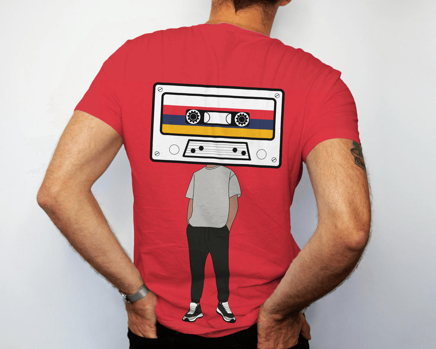 Unisex Red Music HEAD T-shirt