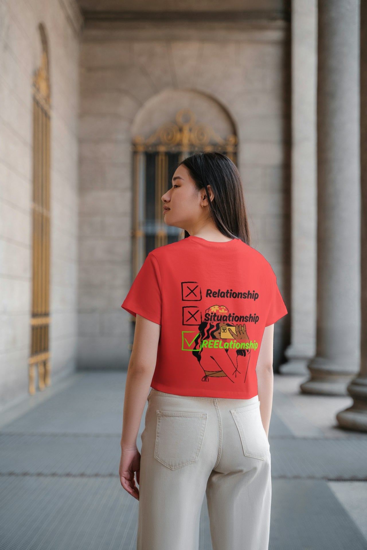 'REEL-ationship'-Crop Top