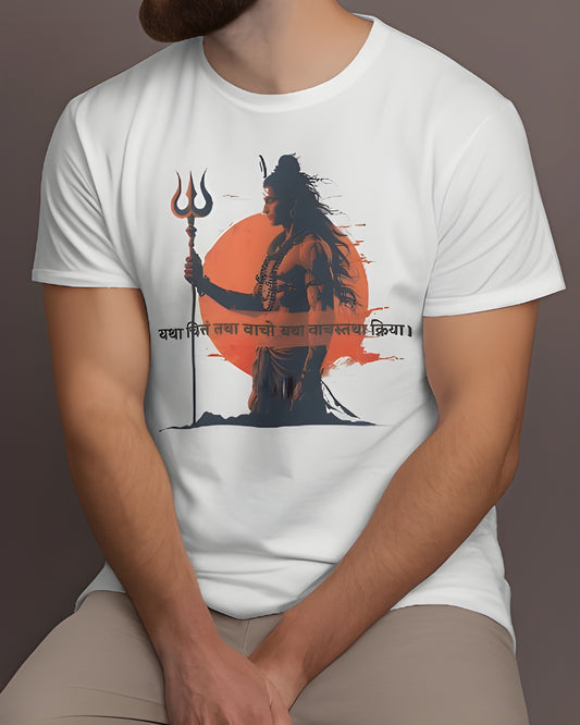 Shiva-shloka White T-shirt